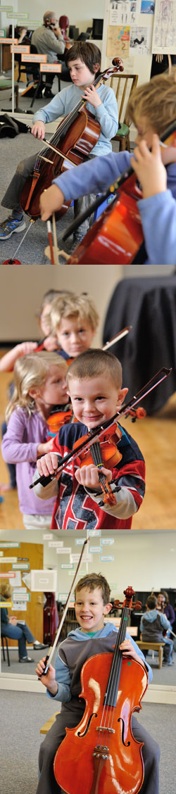 Sidebar image of students playing their instruments